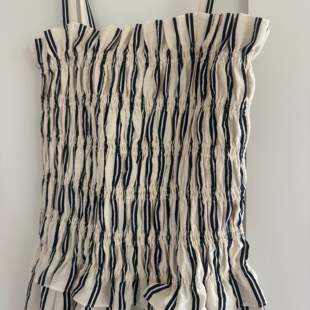 NWT - Taylor Swift Polo Ralph Lauren Nylon Crinkle Stripe A Line Dress - Picture 3 of 8